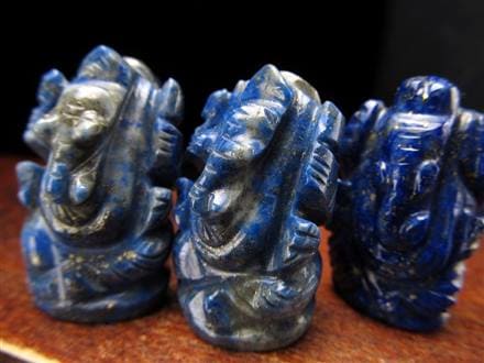 ガネーシャ 夢を叶える象 ガネーシャ彫刻 ラピスラズリ 天然石ガネーシャ