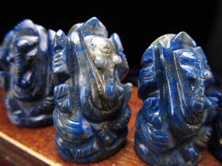 ガネーシャ 夢を叶える象 ガネーシャ彫刻 ラピスラズリ 天然石ガネーシャ