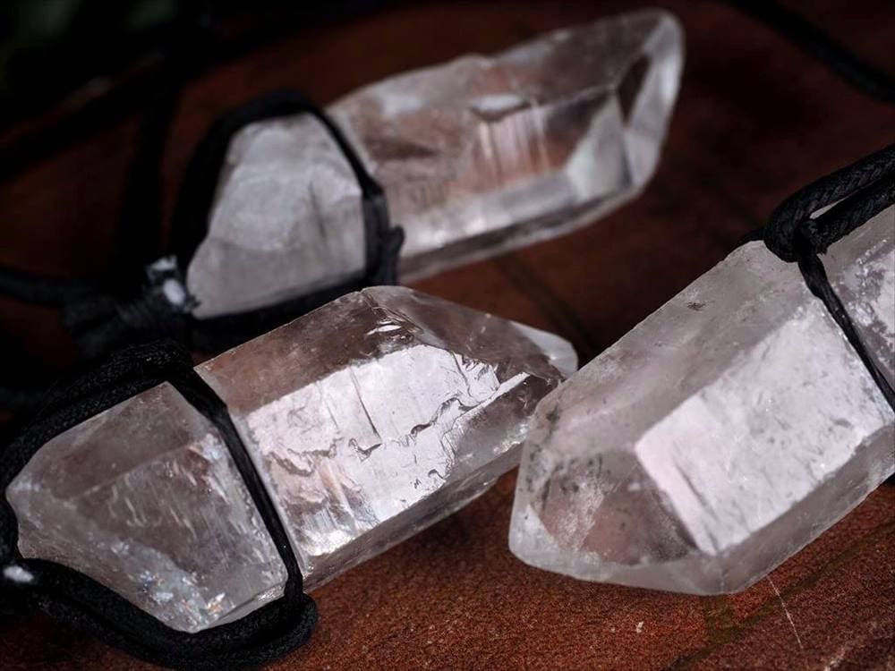 天然水晶 ポイント 原石 ネックレス ブラジル産
