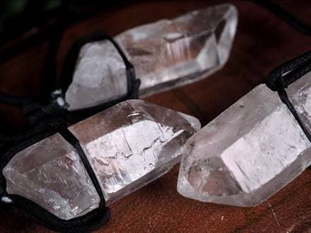 天然水晶 ポイント 原石 ネックレス ブラジル産