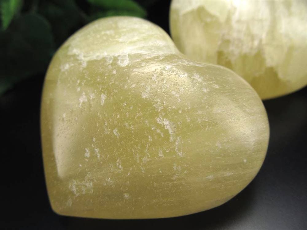 カルサイト イエローカルサイト 置物 インテリア ハート