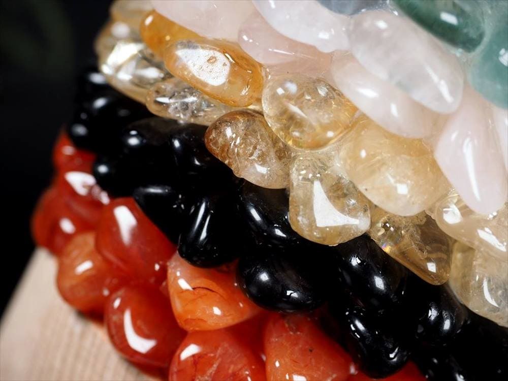 天然石ライト 照明 パイナップル 天然石ランプ MIXストーン