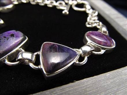 Silver925 スギライト シルバー ブレスレット 杉石