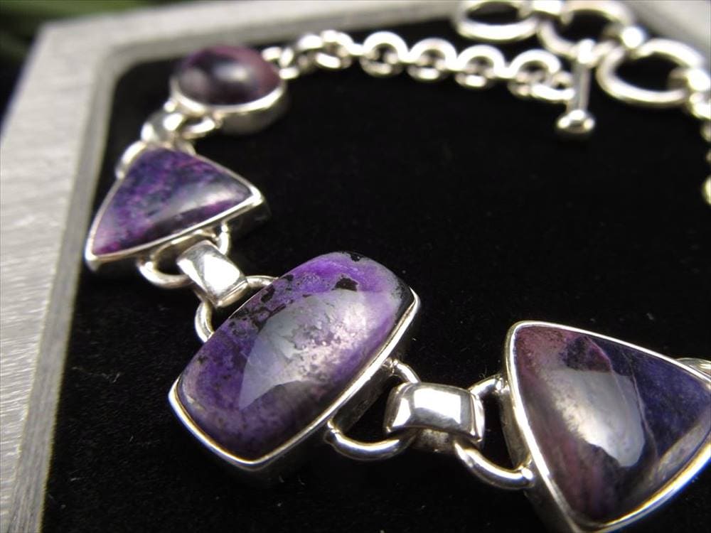 Silver925 スギライト シルバー ブレスレット 杉石