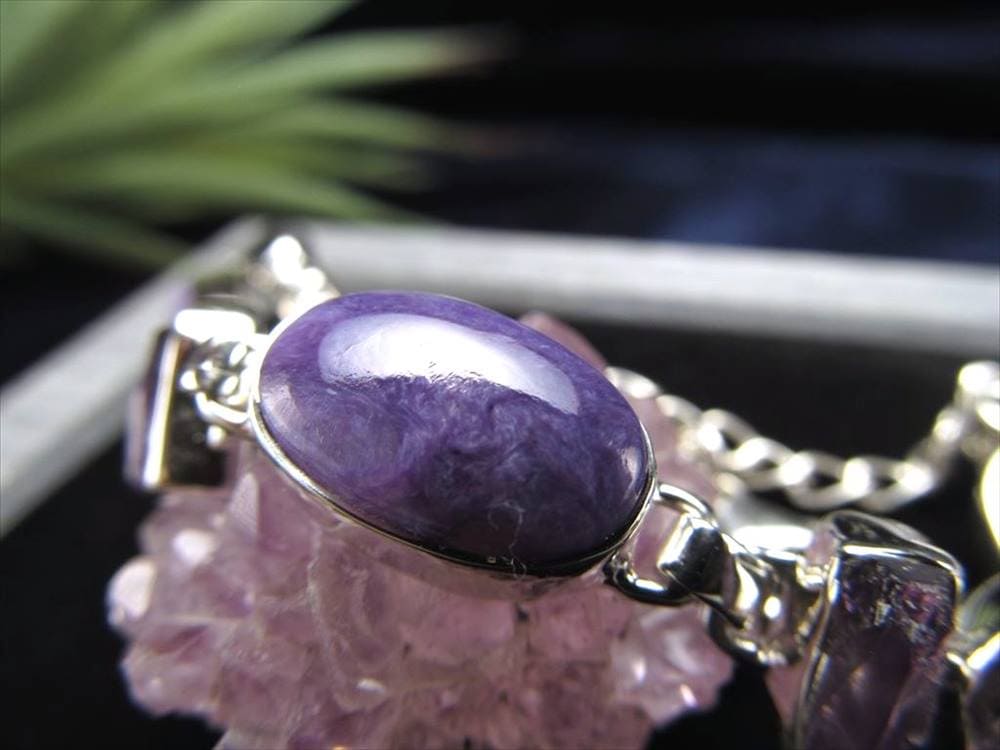 チャロアイト アメジスト Silver925 ブレスレット シルバー