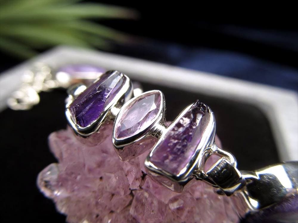 チャロアイト アメジスト Silver925 ブレスレット シルバー