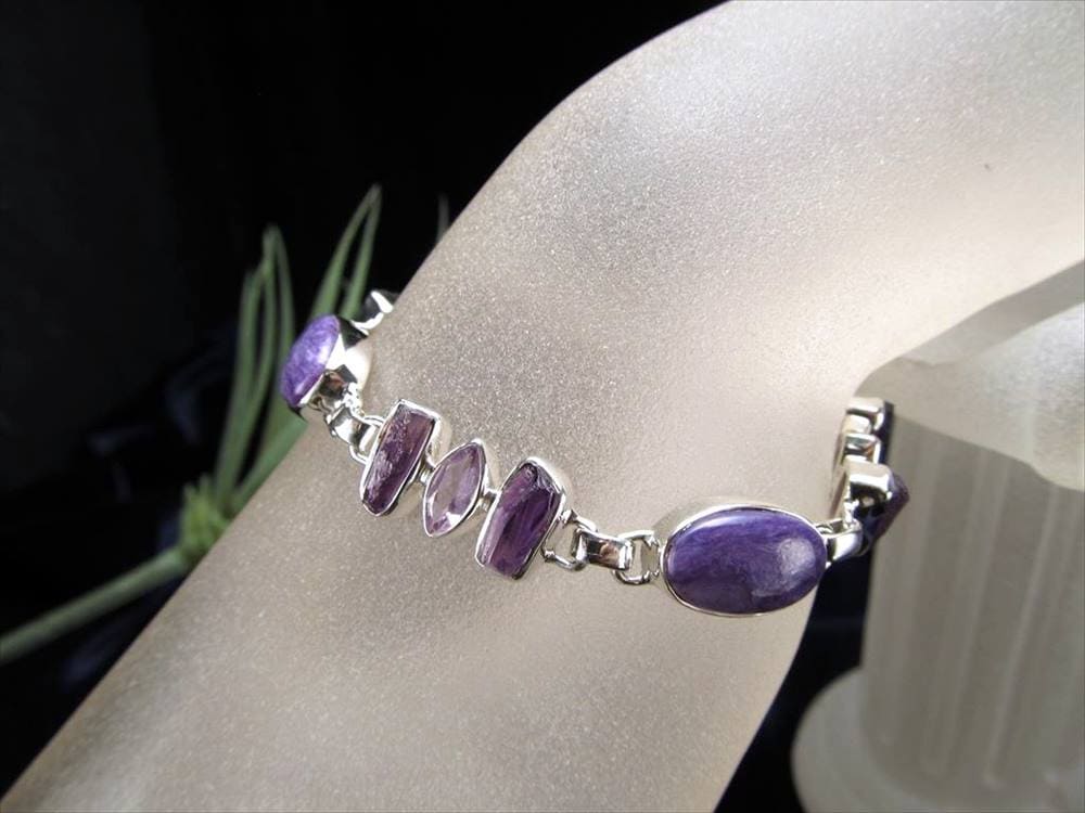 チャロアイト アメジスト Silver925 ブレスレット シルバー