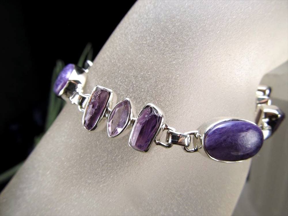 チャロアイト アメジスト Silver925 ブレスレット シルバー