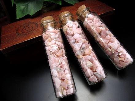 さざれボトル コルクボトル 細石 天然石ボトル ピンクオパール