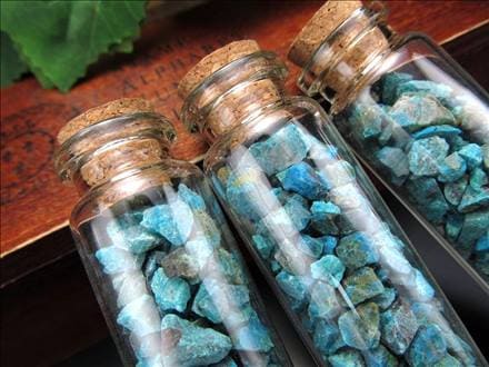 さざれボトル コルクボトル 細石 天然石ボトル クリソコラ