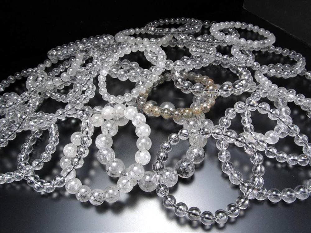 ブラックルチルクォーツ トルマリンインクォーツ ブレスレット 激安 天然石