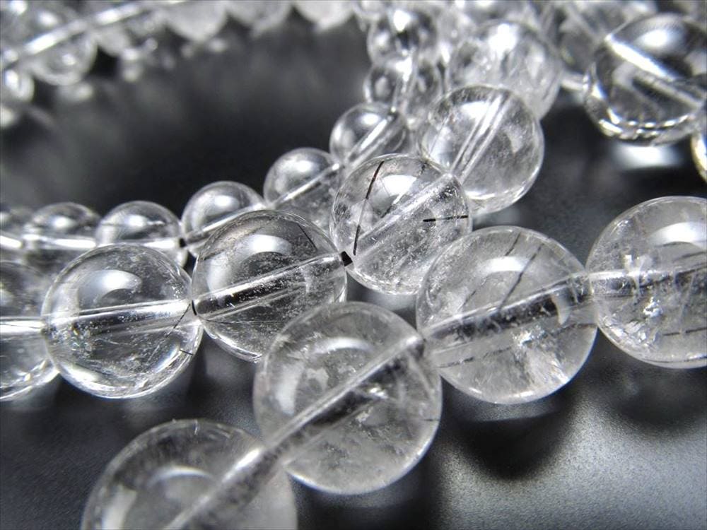 ブラックルチルクォーツ トルマリンインクォーツ ブレスレット 激安 天然石