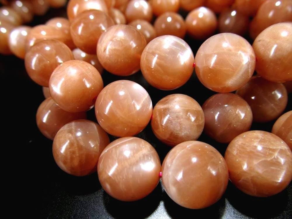 オレンジムーンストーン ムーンストーン 6月の誕生石 ブレスレット 天然石
