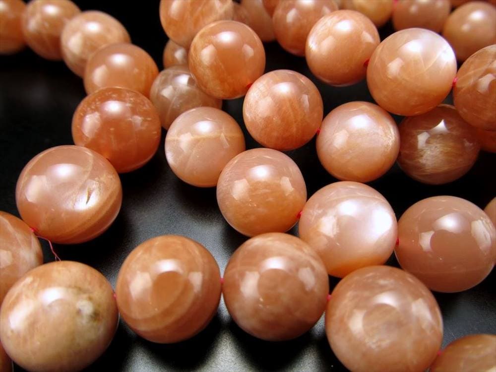 オレンジムーンストーン ムーンストーン 6月の誕生石 ブレスレット 天然石