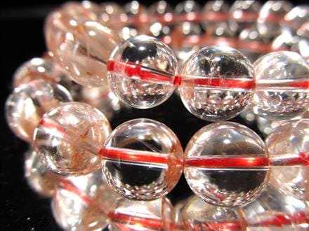 ライモナイトインクォーツ ブレスレット 褐鉄鉱入り水晶 パワーストーン 天然石