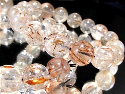 マイカインクォーツ 雲母入り水晶 雲母 ブレスレット 天然石