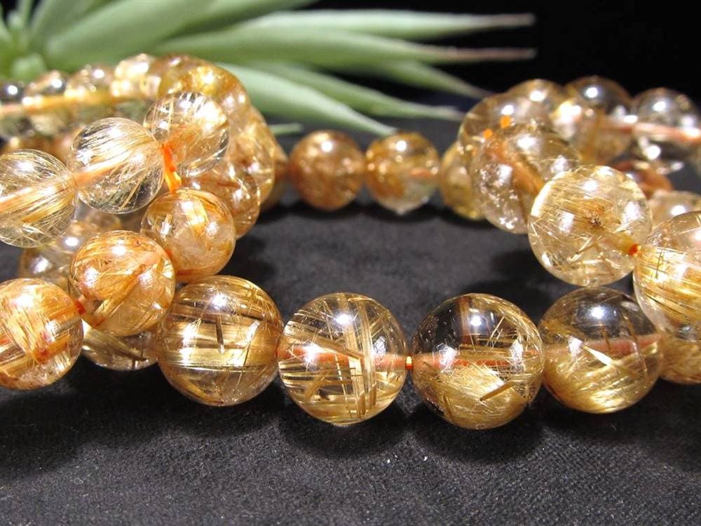 ゴールドルチルクォーツ ブレスレット ルチレイテッドクォーツ 金針水晶 パワーストーン