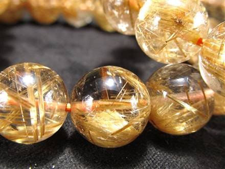 ゴールドルチルクォーツ ブレスレット ルチレイテッドクォーツ 金針水晶 パワーストーン