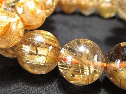 ゴールドルチルクォーツ ブレスレット ルチレイテッドクォーツ 金針水晶 パワーストーン