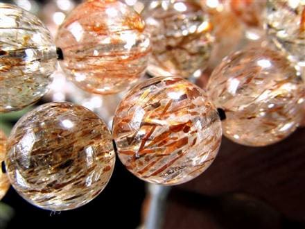 フォリエーテッドマイカインクォーツ ブラウンエピドートインクォーツ マイカ 雲母 ブレスレット