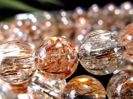 フォリエーテッドマイカインクォーツ ブラウンエピドートインクォーツ マイカ 雲母 ブレスレット