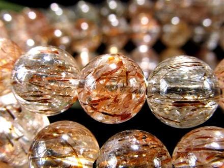 フォリエーテッドマイカインクォーツ ブラウンエピドートインクォーツ マイカ 雲母 ブレスレット