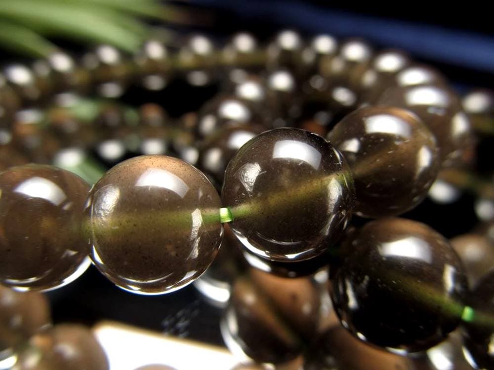 オブシディアン 黒曜石 ブレスレット 南米の奇跡の瞳 レインボーシラー