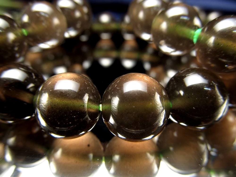 オブシディアン 黒曜石 ブレスレット 南米の奇跡の瞳 レインボーシラー