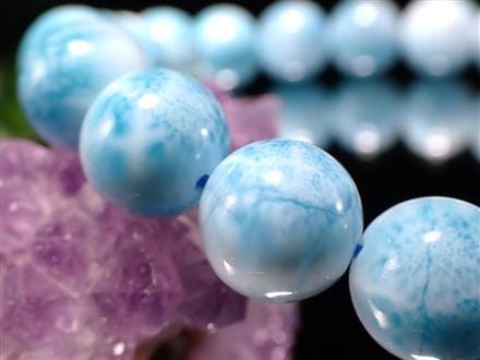 ラリマー ブルーペクトライト ブレスレット 三大ヒーリングストーン カリブ海の宝石