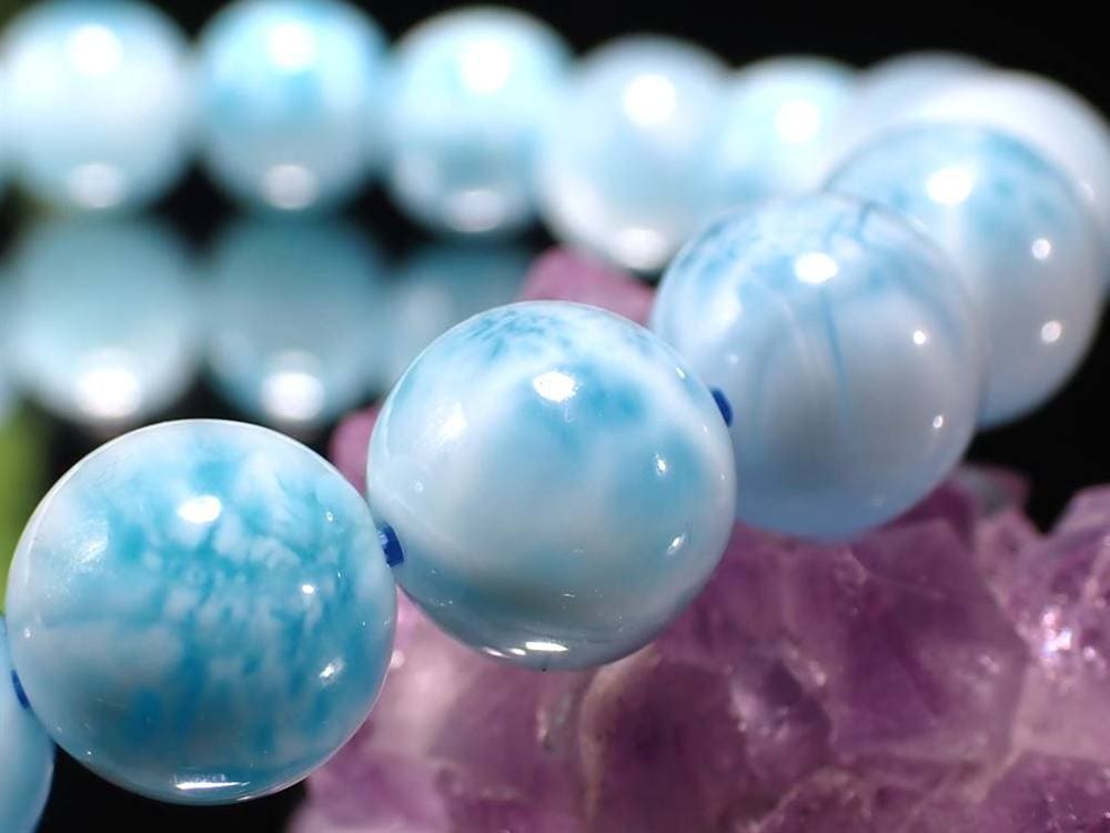 ラリマー ブルーペクトライト ブレスレット 三大ヒーリングストーン カリブ海の宝石