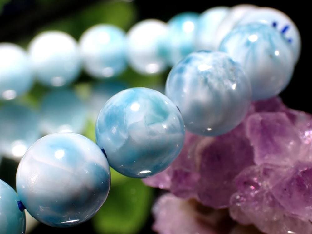 ラリマー ブルーペクトライト ブレスレット 三大ヒーリングストーン カリブ海の宝石