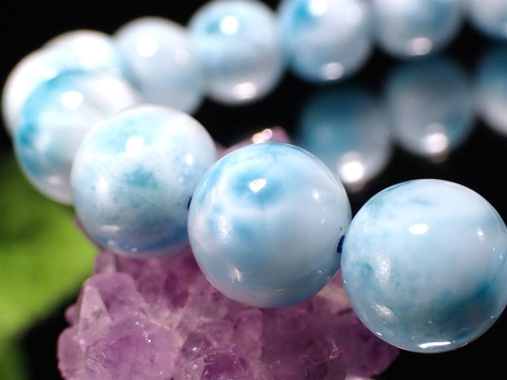 ラリマー ブルーペクトライト ブレスレット 三大ヒーリングストーン カリブ海の宝石