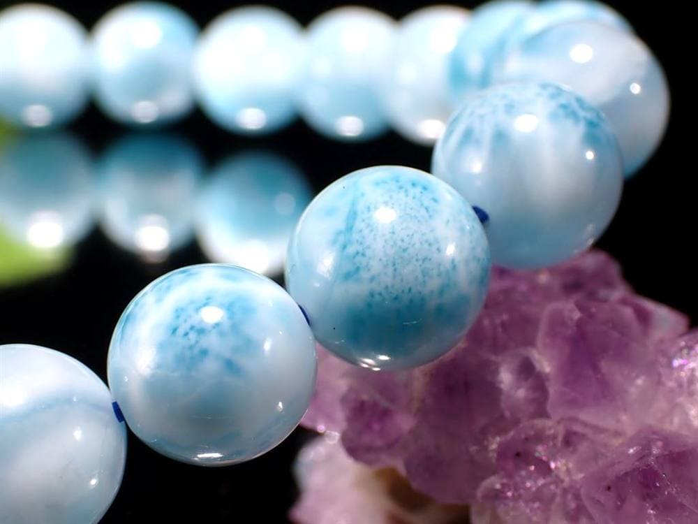 ラリマー ブルーペクトライト ブレスレット 三大ヒーリングストーン カリブ海の宝石