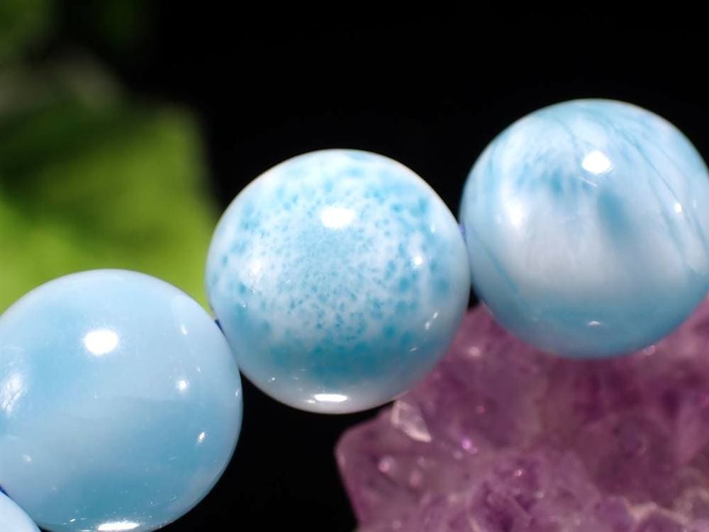 ラリマー ブルーペクトライト ブレスレット 三大ヒーリングストーン カリブ海の宝石