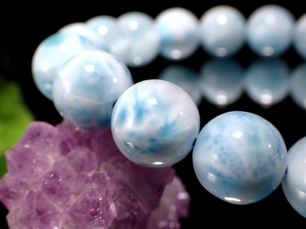 ラリマー ブルーペクトライト ブレスレット 三大ヒーリングストーン カリブ海の宝石