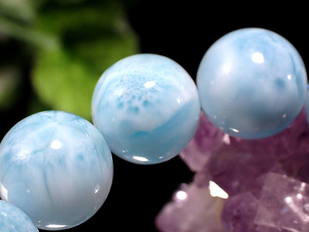 ラリマー ブルーペクトライト ブレスレット 三大ヒーリングストーン カリブ海の宝石