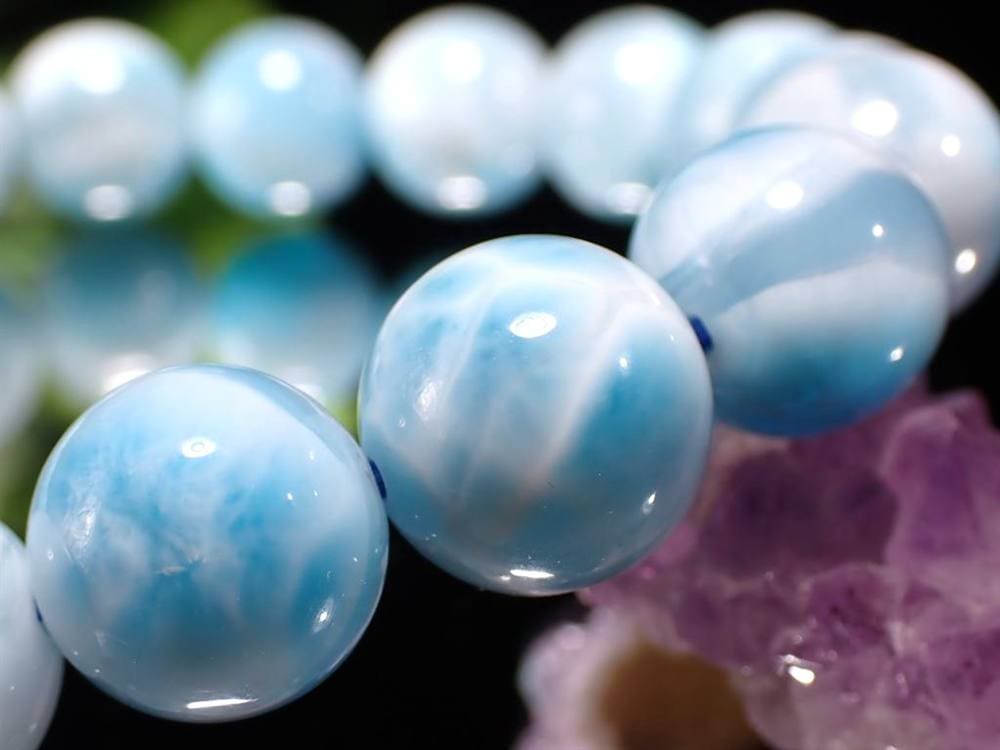 ラリマー ブルーペクトライト ブレスレット 三大ヒーリングストーン カリブ海の宝石