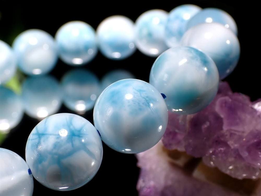 ラリマー ブルーペクトライト ブレスレット 三大ヒーリングストーン カリブ海の宝石