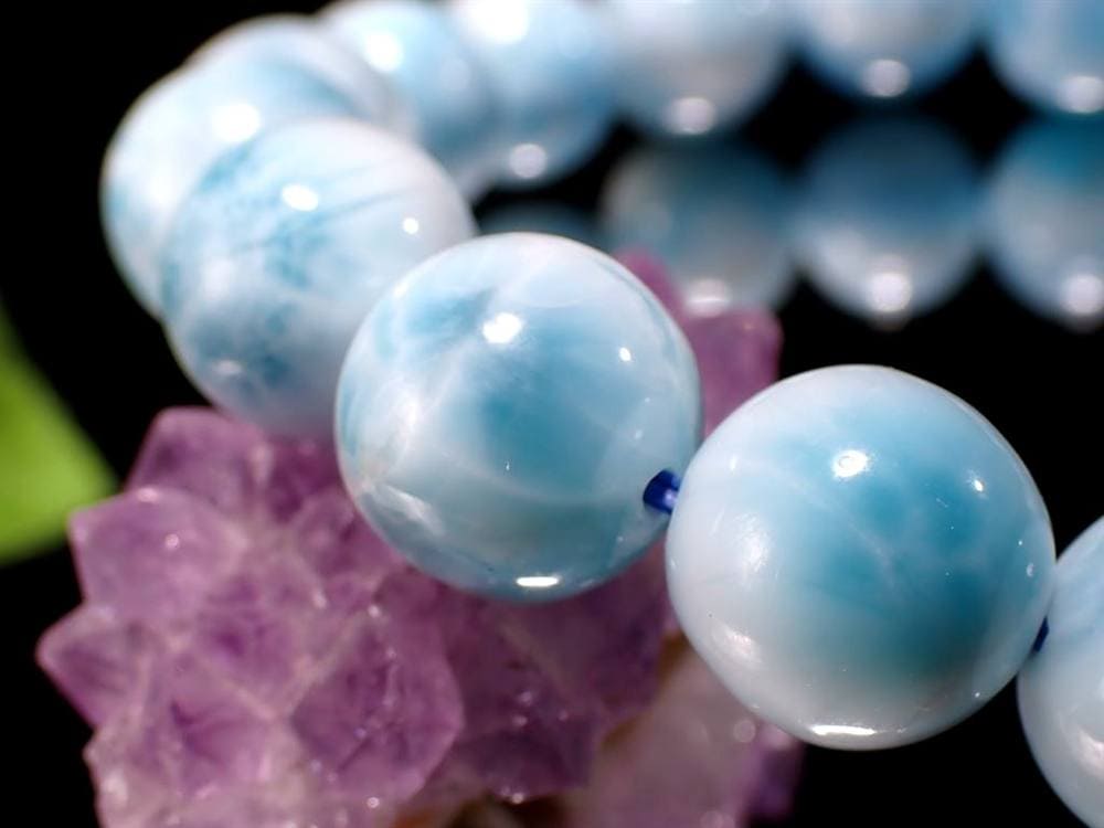 ラリマー ブルーペクトライト ブレスレット 三大ヒーリングストーン カリブ海の宝石