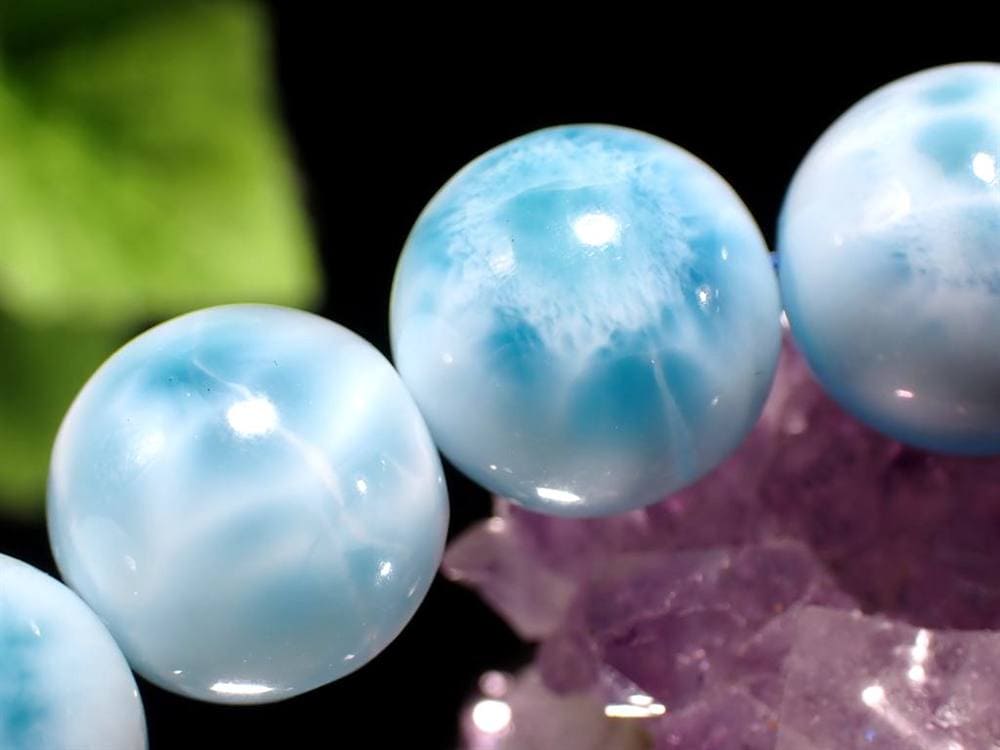 ラリマー ブルーペクトライト ブレスレット 三大ヒーリングストーン カリブ海の宝石