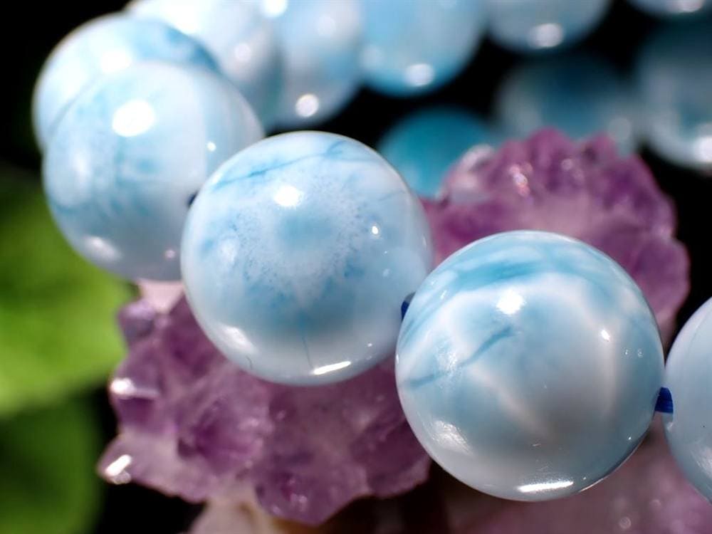 ラリマー ブルーペクトライト ブレスレット 三大ヒーリングストーン カリブ海の宝石