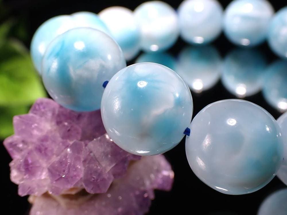 ラリマー ブルーペクトライト ブレスレット 三大ヒーリングストーン カリブ海の宝石