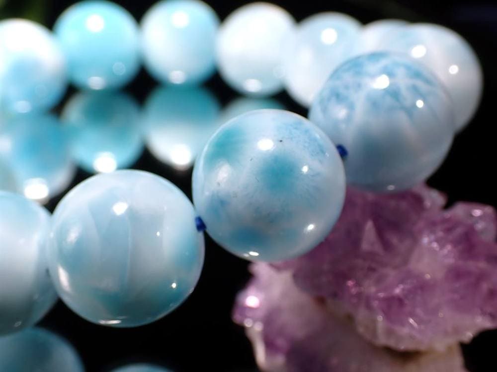 ラリマー ブルーペクトライト ブレスレット 三大ヒーリングストーン カリブ海の宝石