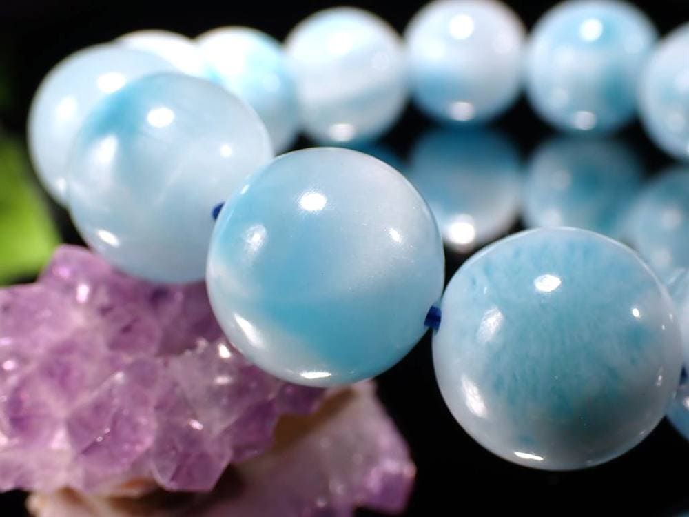 ラリマー ブルーペクトライト ブレスレット 三大ヒーリングストーン カリブ海の宝石