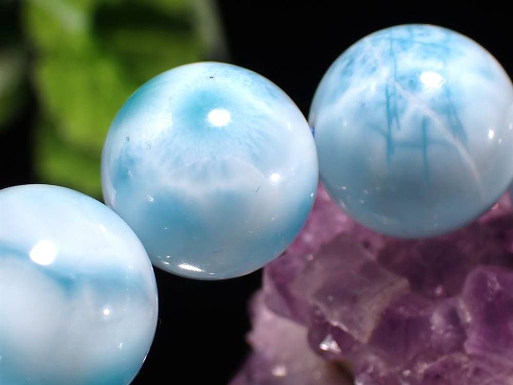 ラリマー ブルーペクトライト ブレスレット 三大ヒーリングストーン カリブ海の宝石