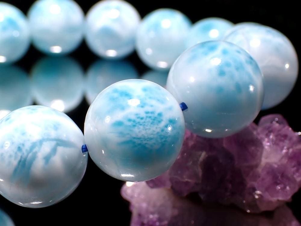 ラリマー ブルーペクトライト ブレスレット 三大ヒーリングストーン カリブ海の宝石