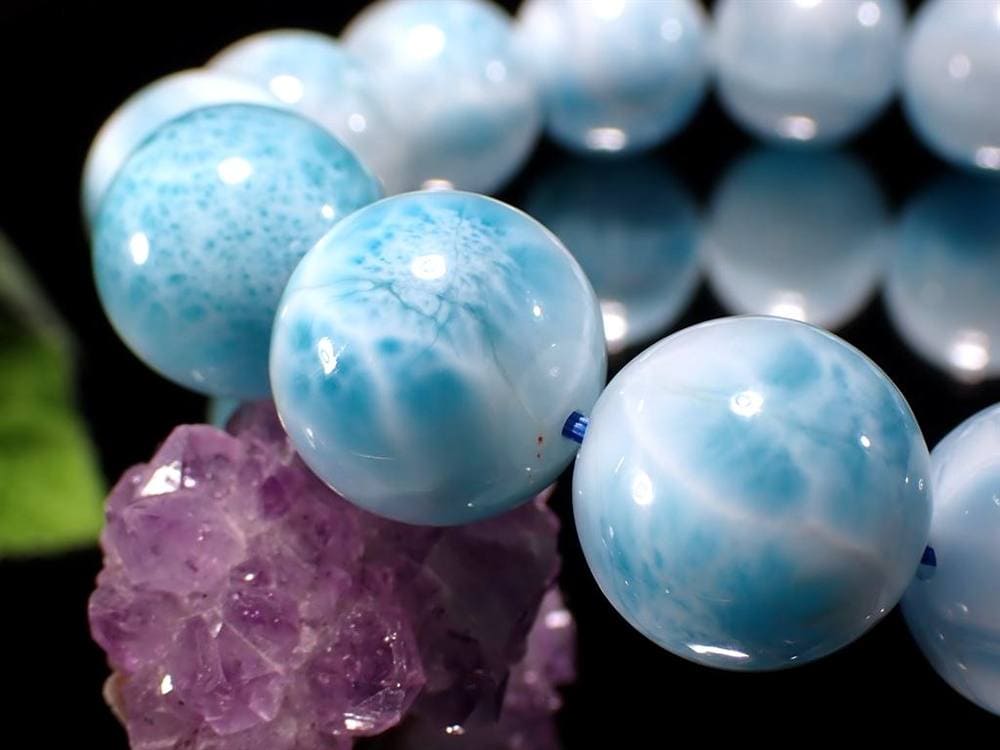 ラリマー ブルーペクトライト ブレスレット 三大ヒーリングストーン カリブ海の宝石