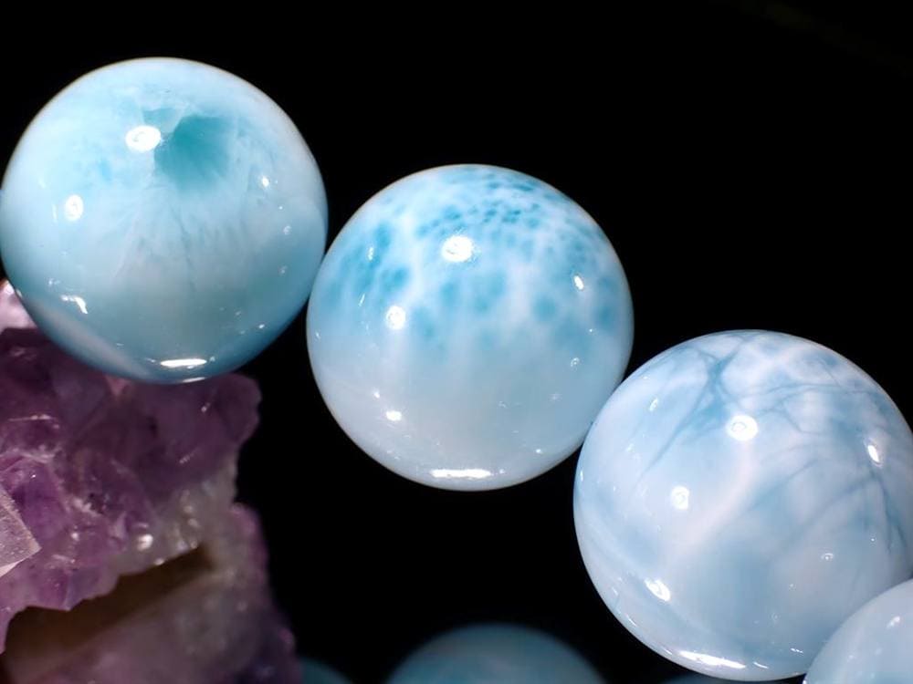 ラリマー ブルーペクトライト ブレスレット 三大ヒーリングストーン カリブ海の宝石