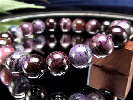 ブラックパープルスギライト 杉石 ブレスレット 三大ヒーリングストーン スギライト