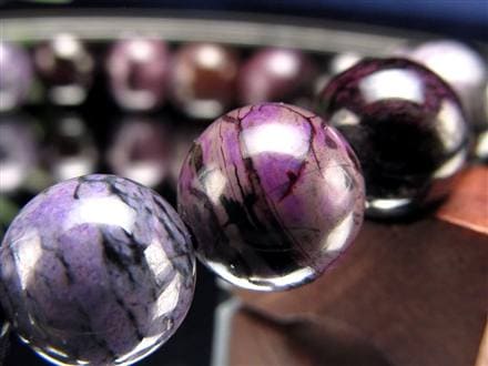 ブラックパープルスギライト 杉石 ブレスレット 三大ヒーリングストーン スギライト